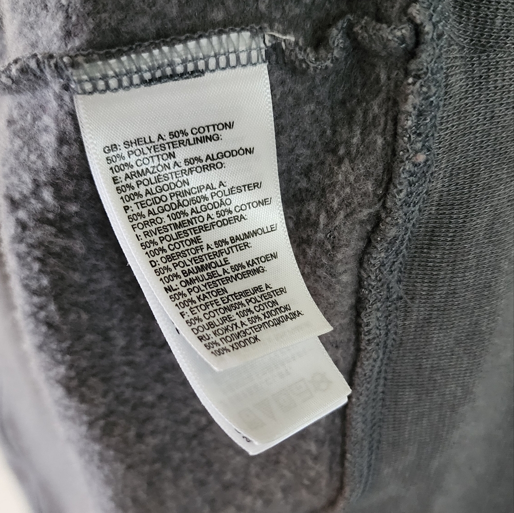 The North Face Hoodie Sweatshirt Womens Size M Gray and Orange Hiking Granola - Picture 7 of 7
